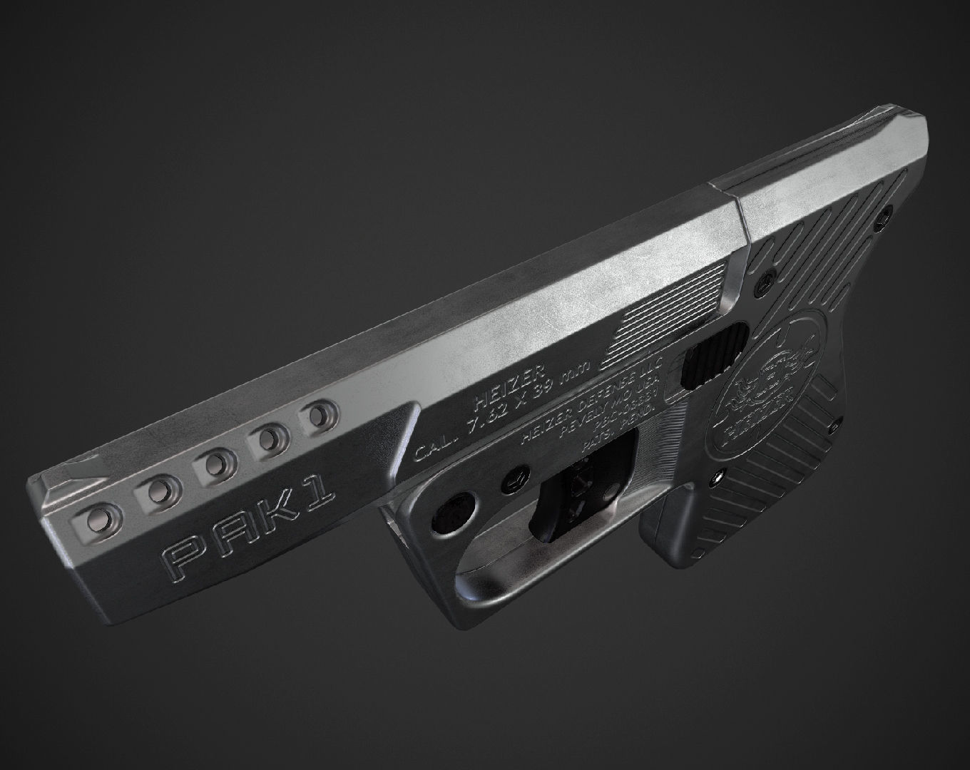 Heizer PAK1 Low-poly 3D model_3