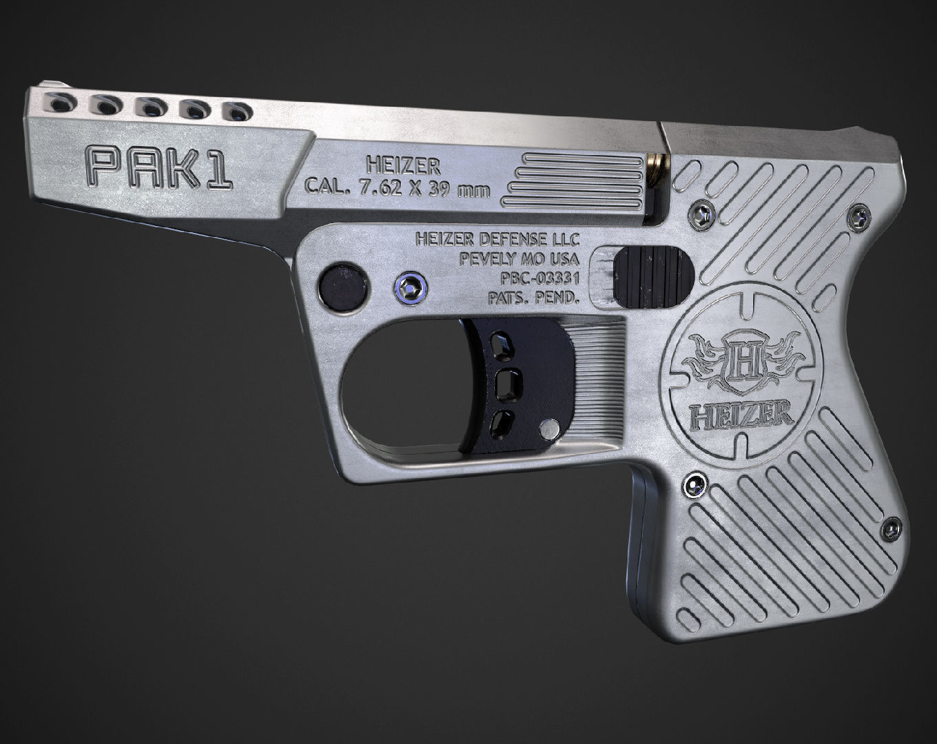 Heizer PAK1 Low-poly 3D model_1