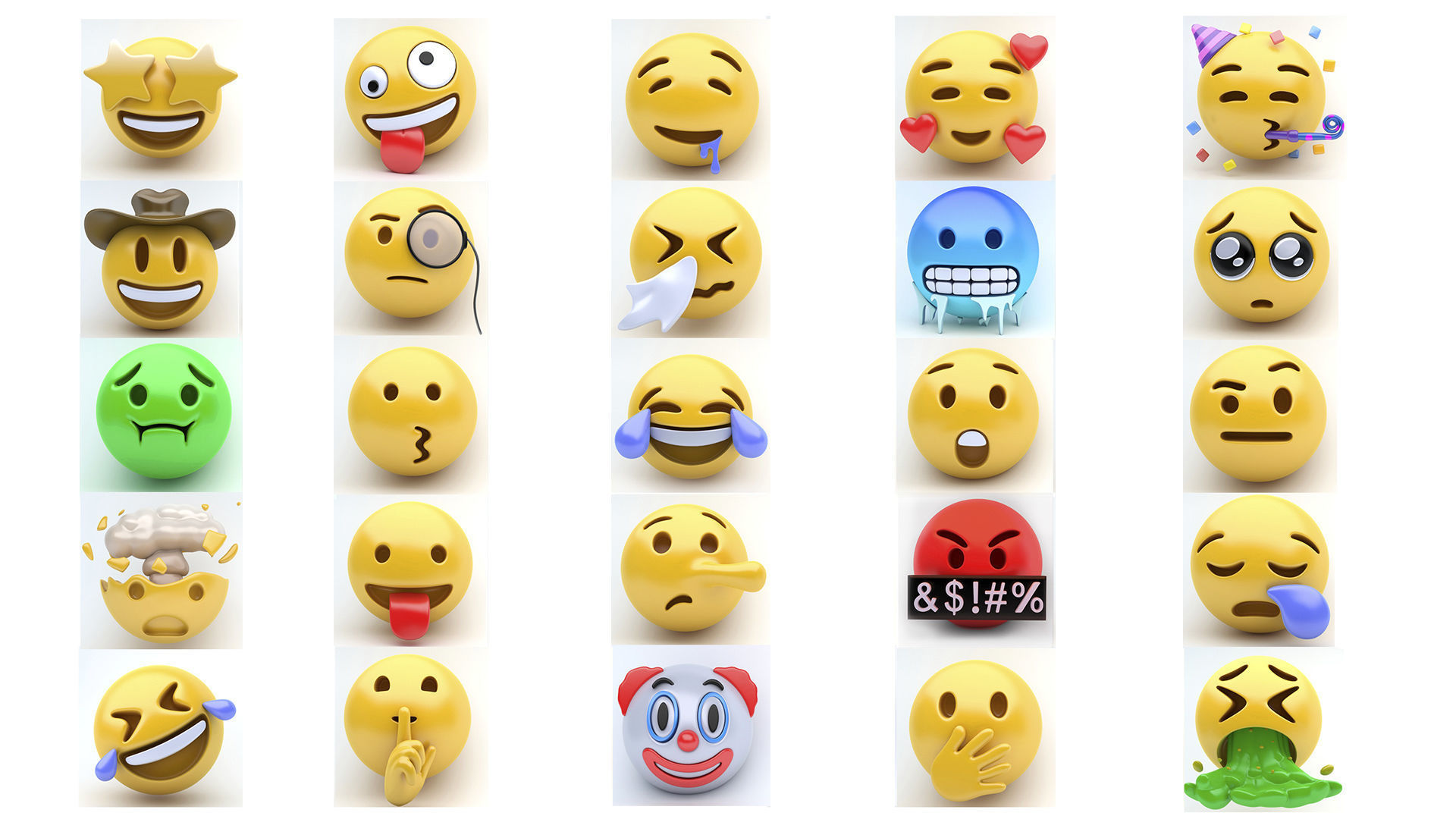 EMOJI MEGAPACK 3 Low-poly 3D model_1
