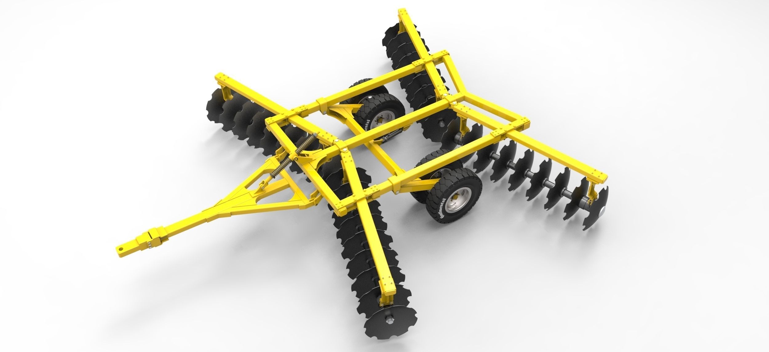 Disc Harrow 3D Model .sldprt .sldasm .slddrw .ige .igs 