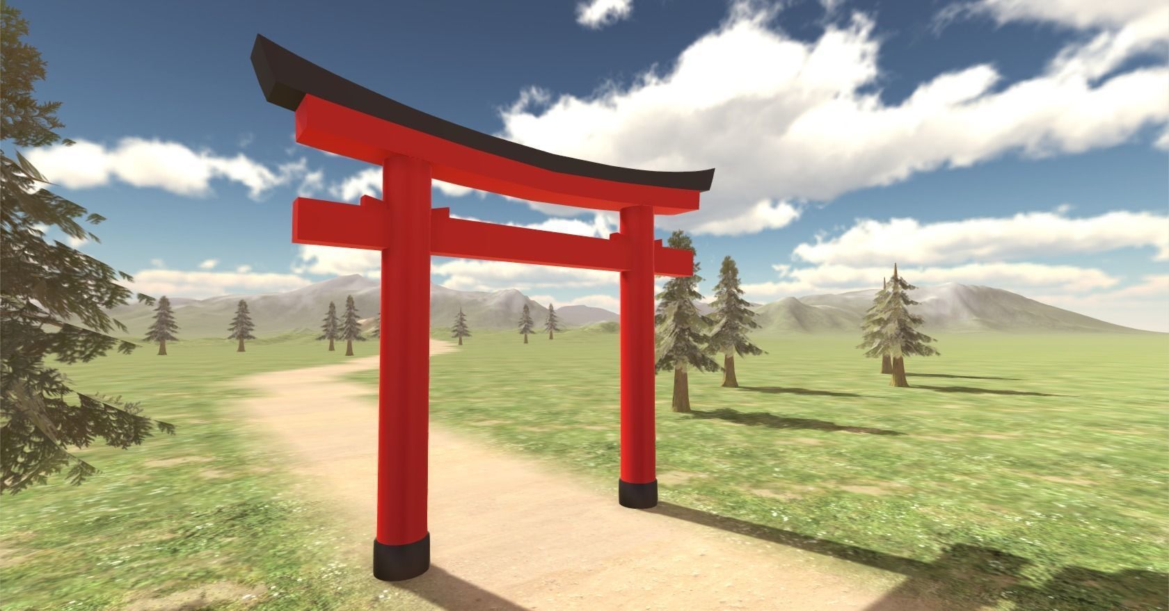 Japanese Room Low-poly 3D model_6