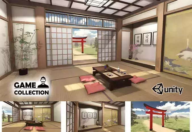 Japanese Room Low-poly 3D model