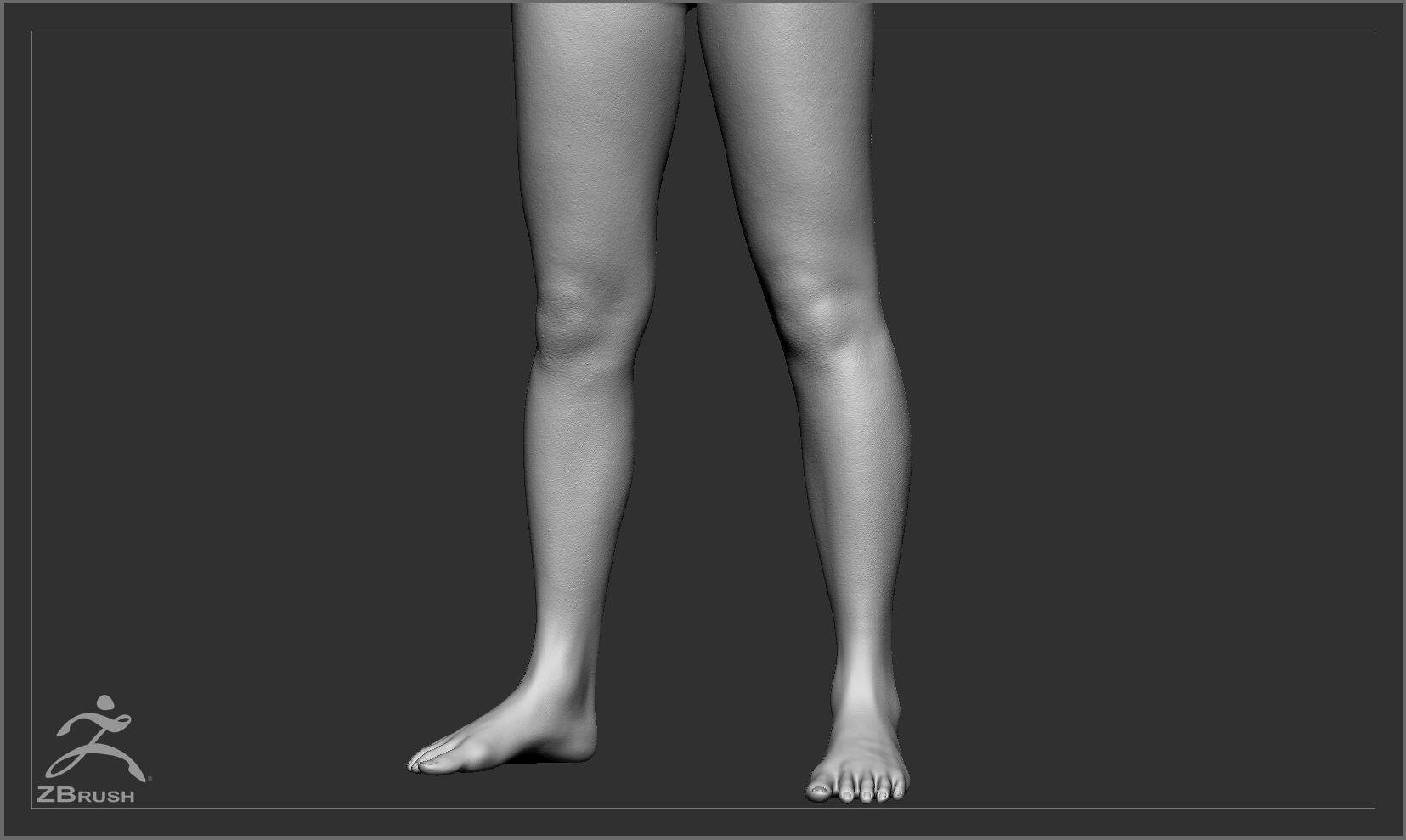 Average Black Female Body Low-poly 3D model_49