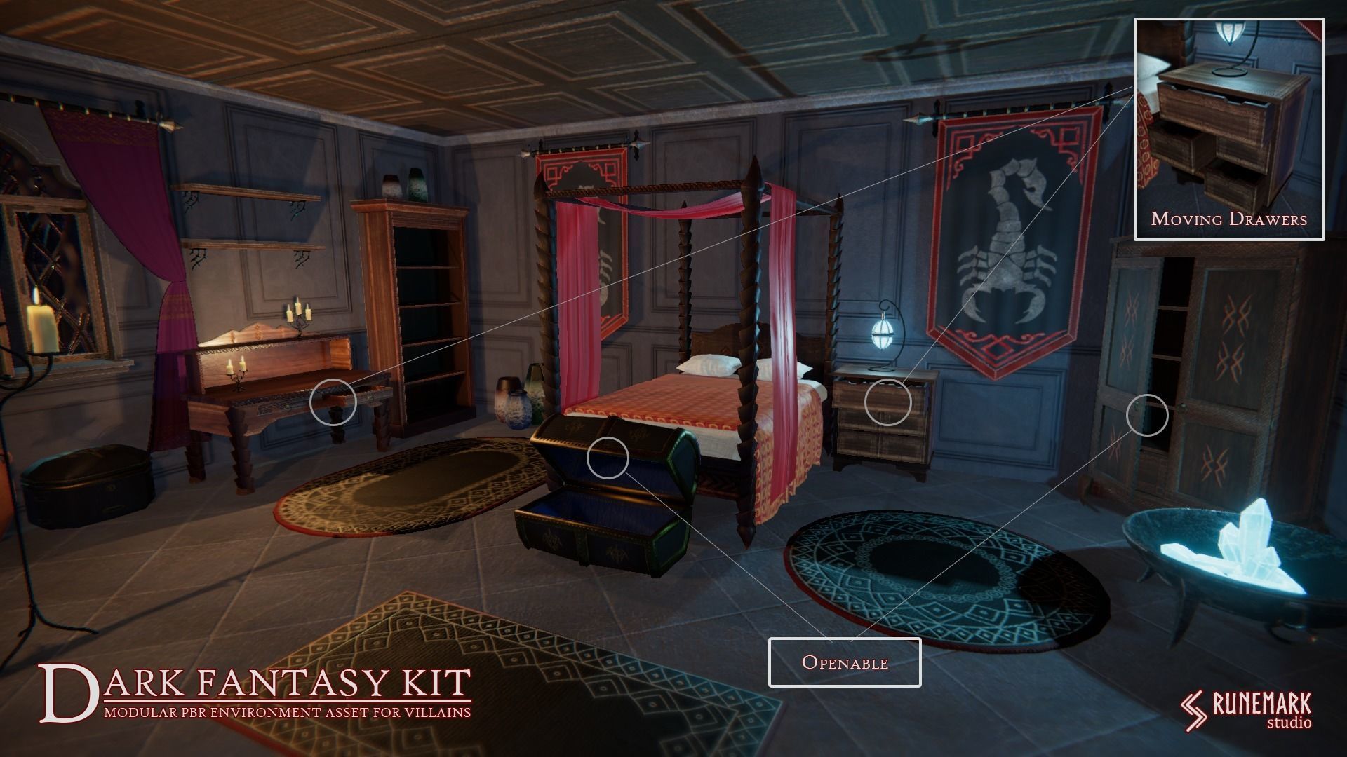 Dark Fantasy Kit Low-poly 3D model_6