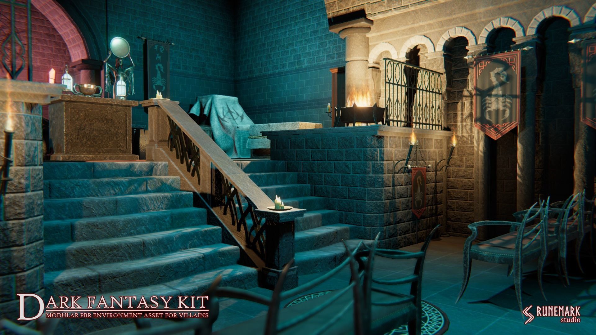 Dark Fantasy Kit Low-poly 3D model_11