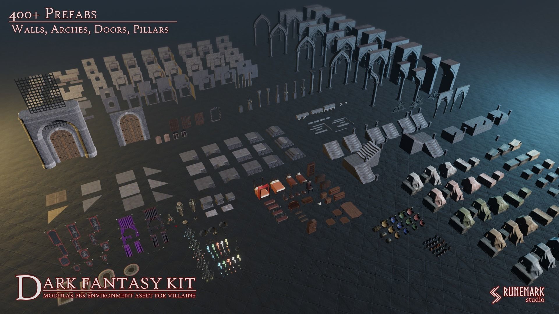 Dark Fantasy Kit Low-poly 3D model_19