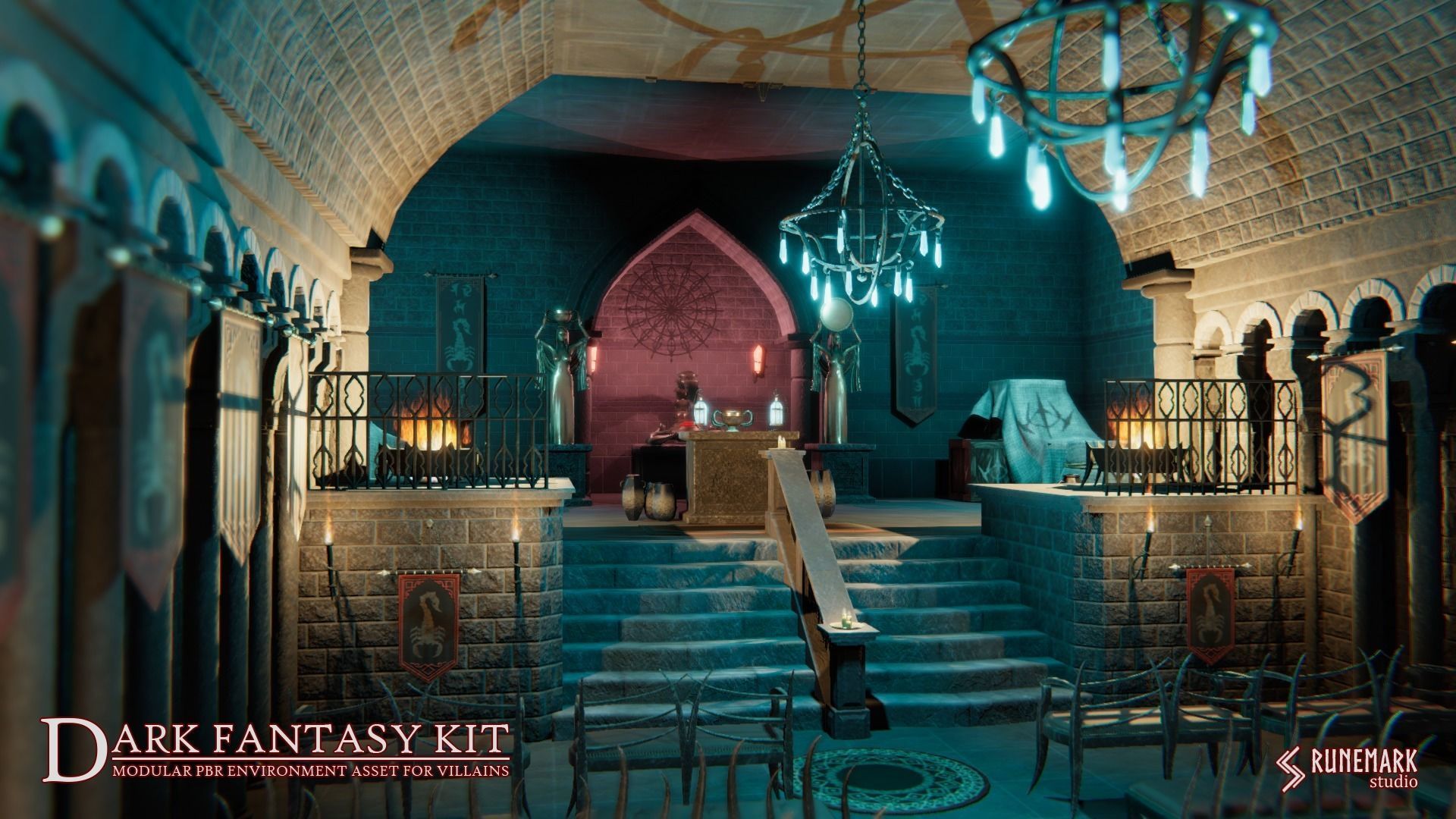 Dark Fantasy Kit Low-poly 3D model_2