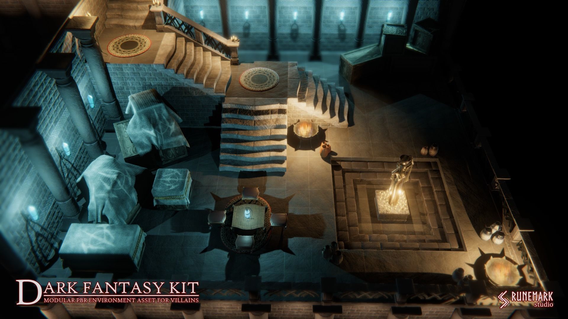 Dark Fantasy Kit Low-poly 3D model_4