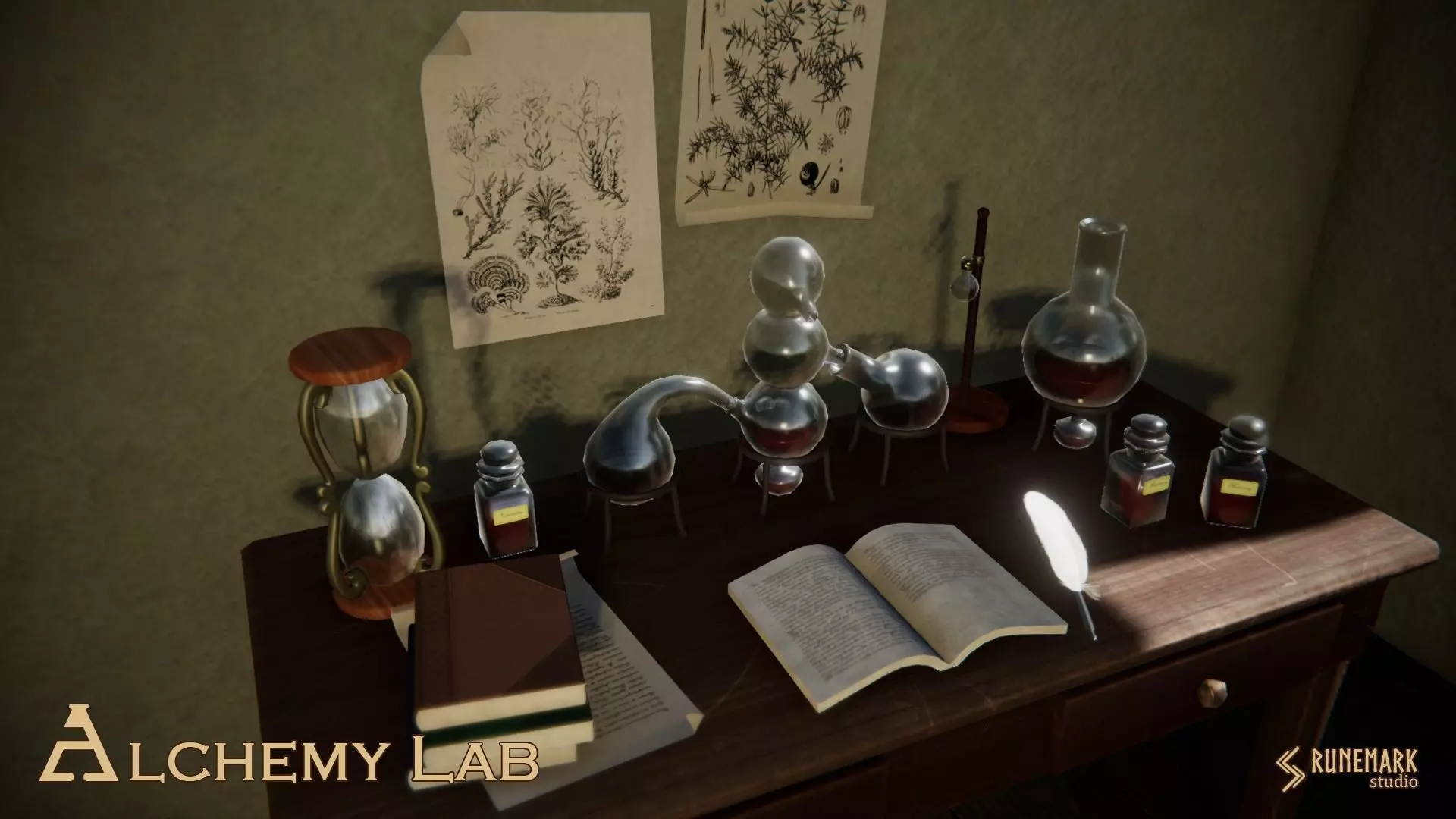 Medieval Alchemy Lab Low-poly 3D model