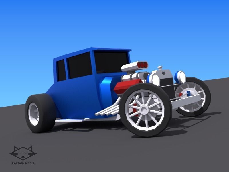 63 Lowpoly Vehicles Low-poly 3D model_34