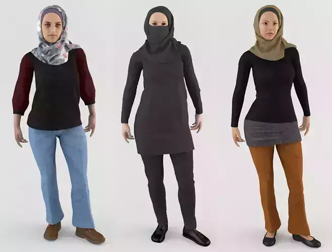 Arab Women Pack 3D model