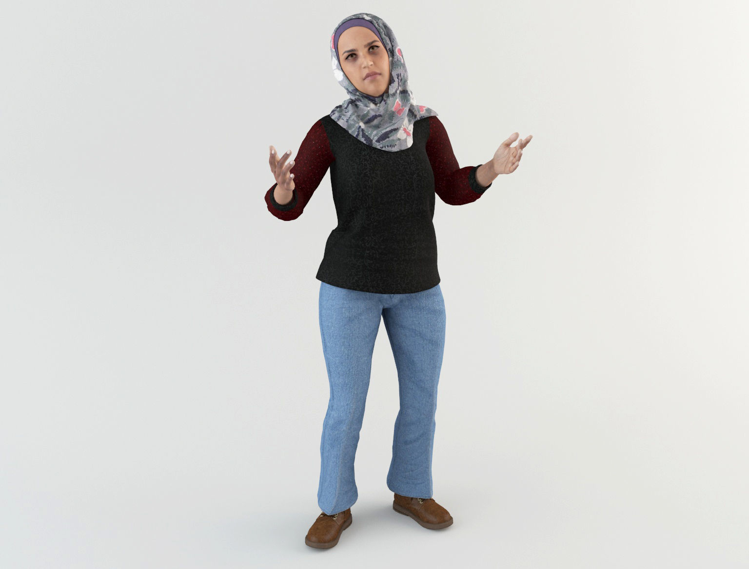 Arab Women Pack 3D model_26