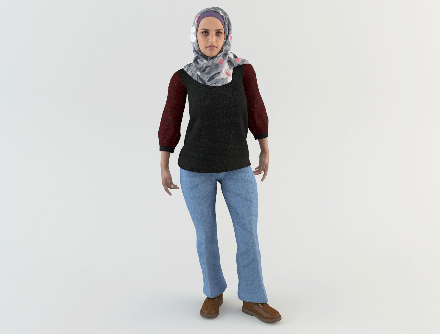 Arab Women Pack 3D model_25