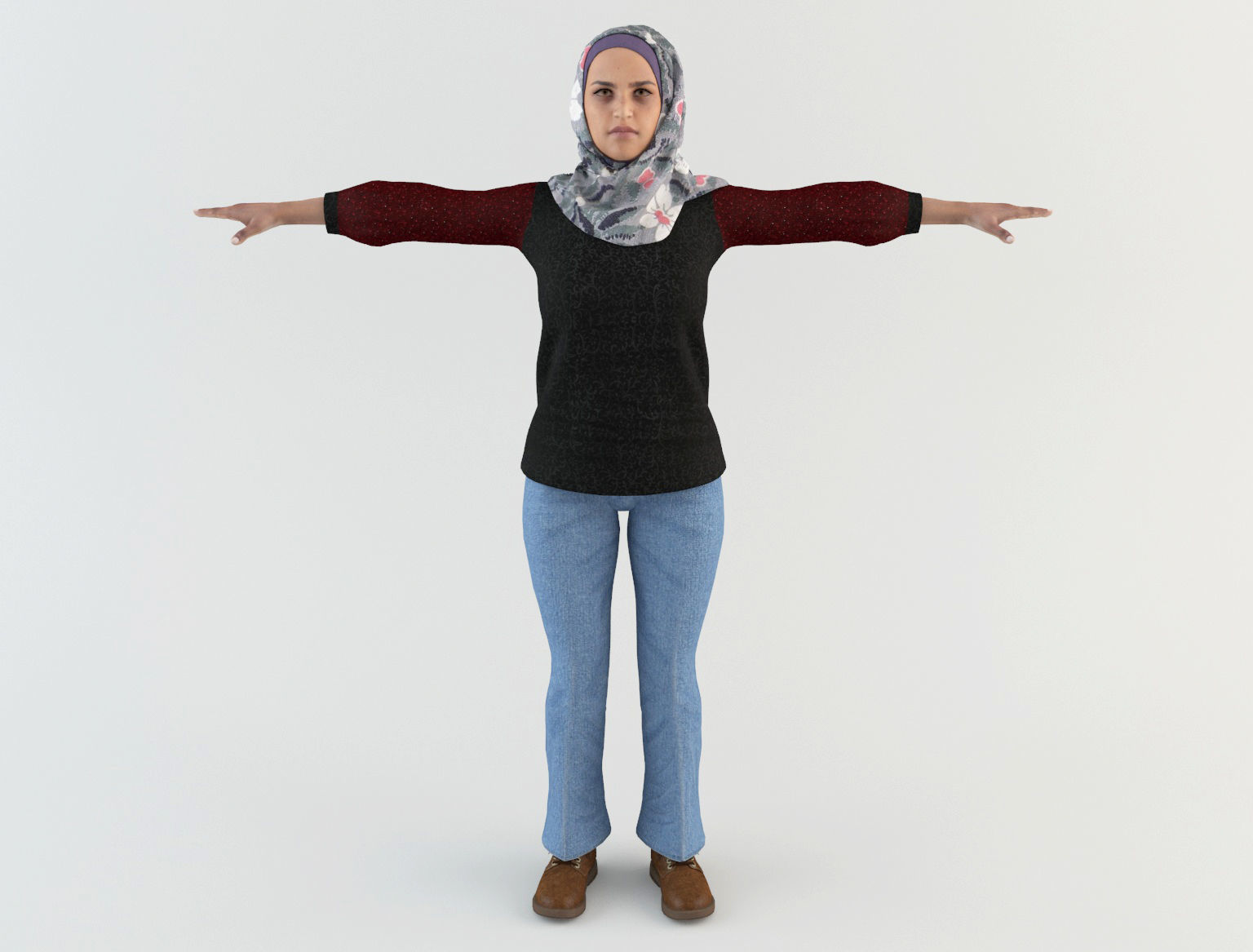 Arab Women Pack 3D model_17
