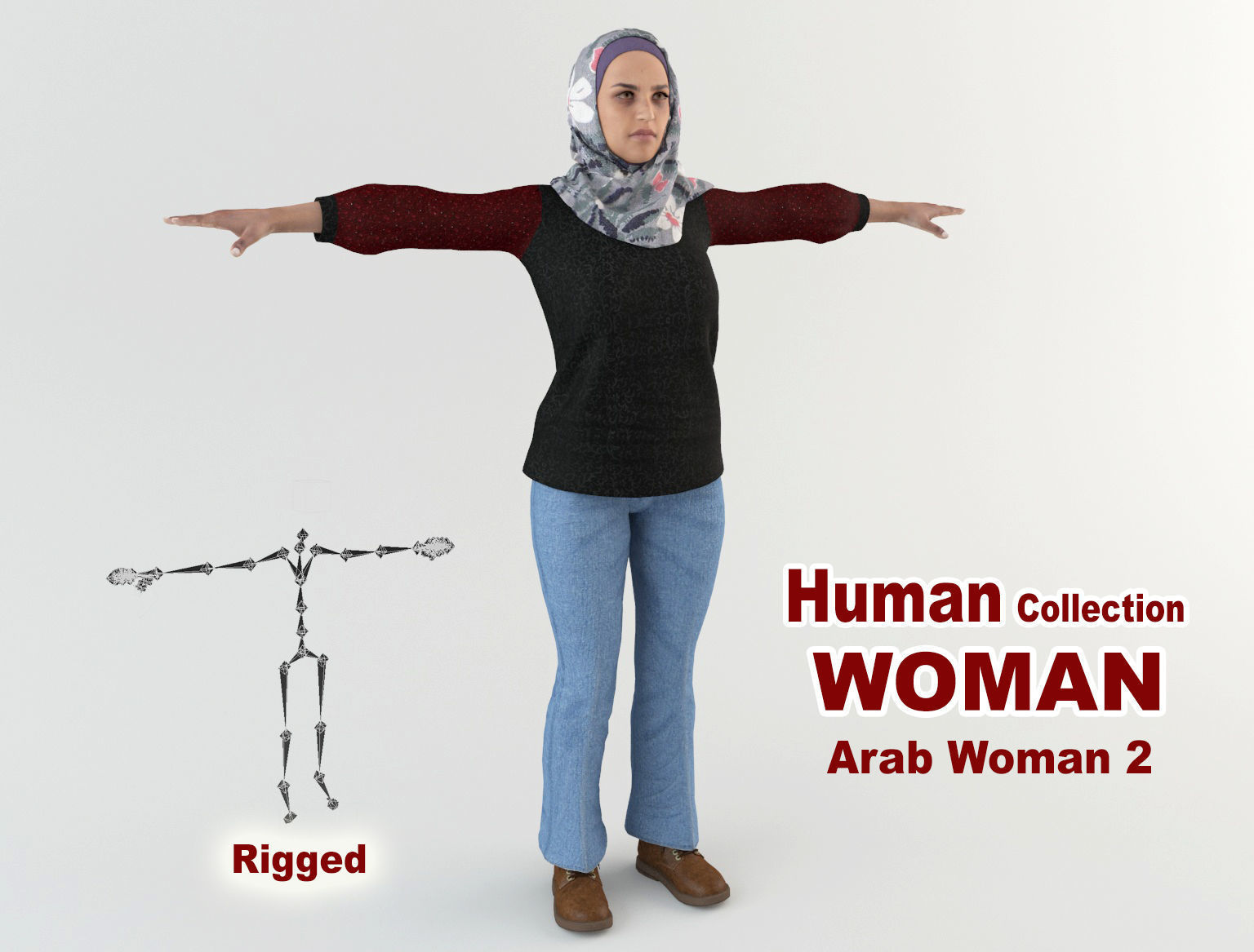 Arab Women Pack 3D model_2