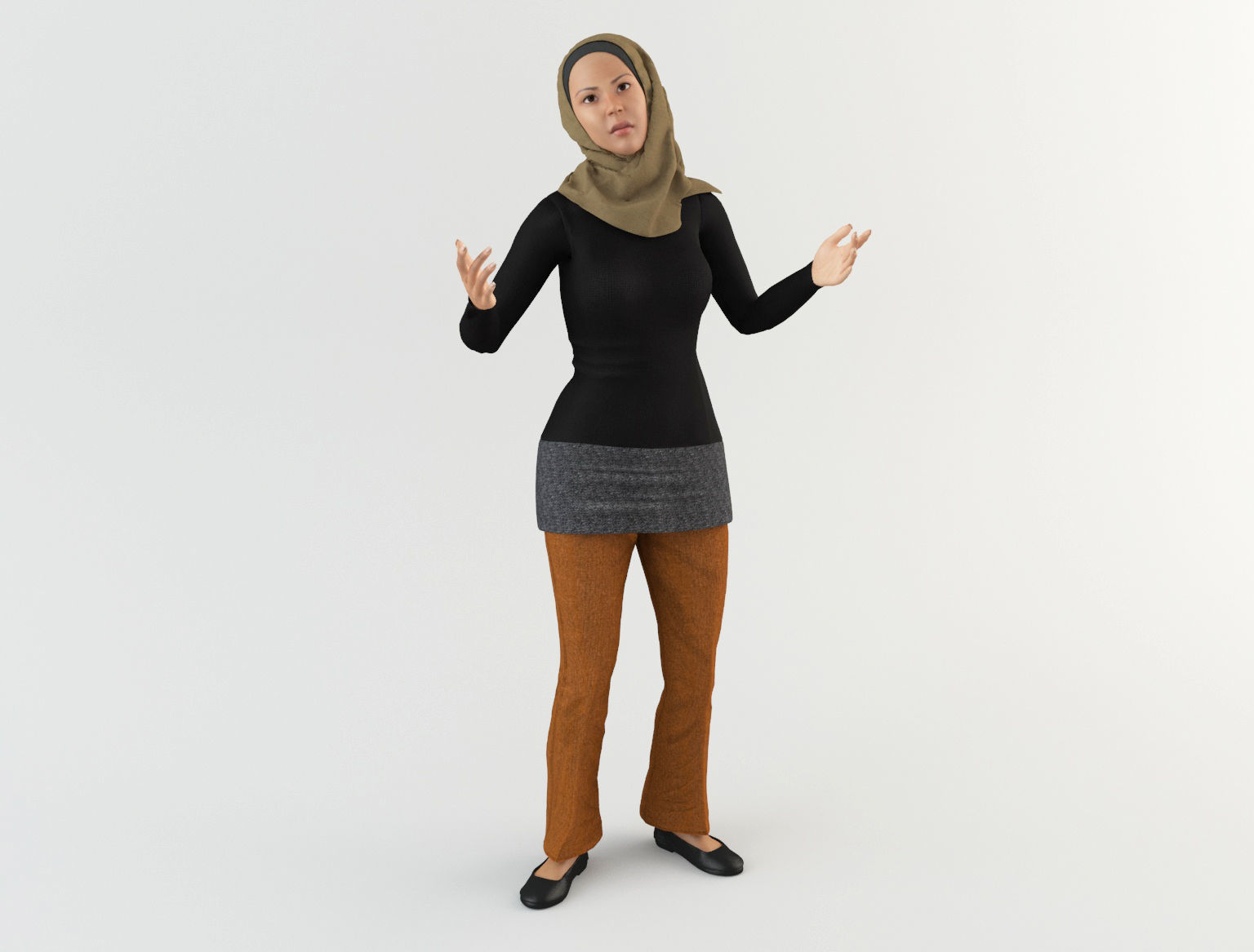 Arab Women Pack 3D model_12