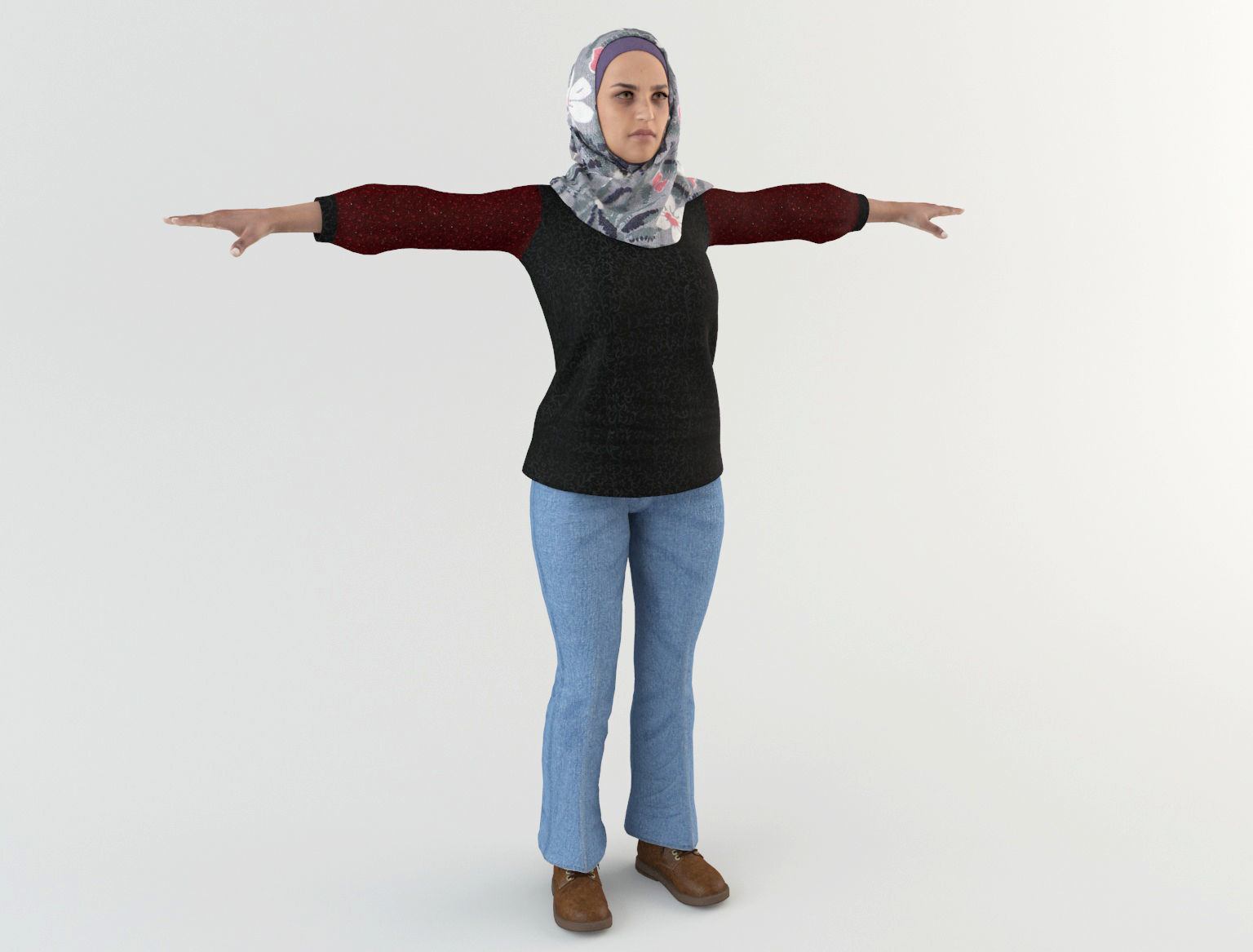 Arab Women Pack 3D model_16