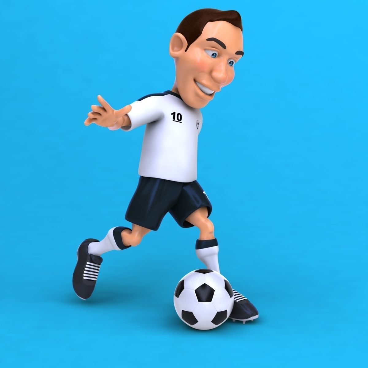 Fun football player  3D model_22