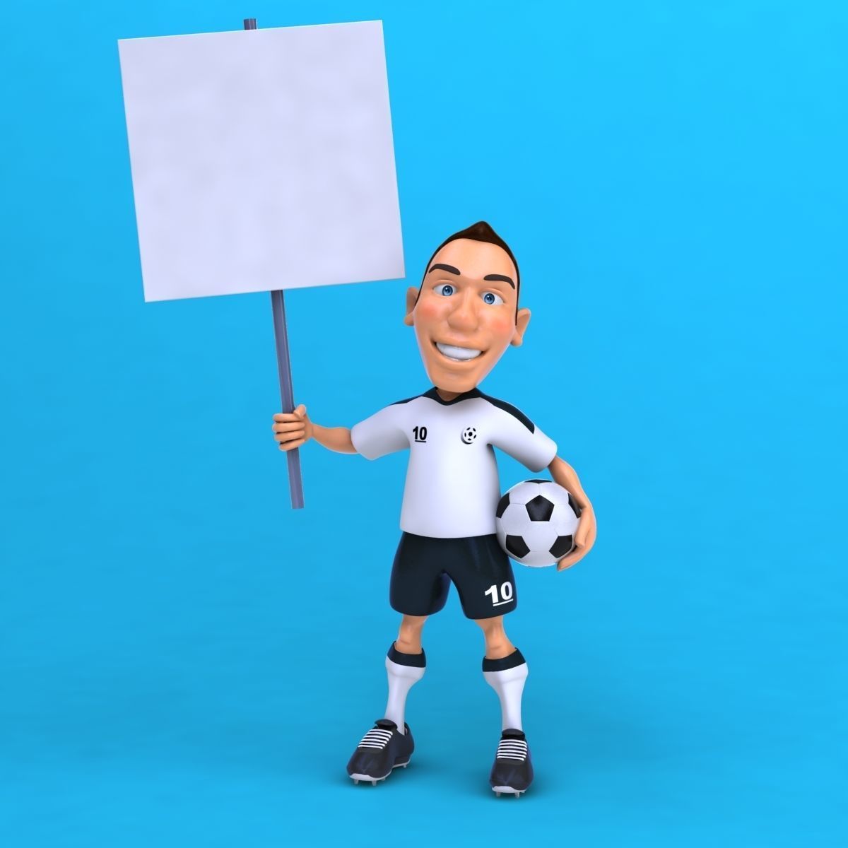 Fun football player  3D model_20