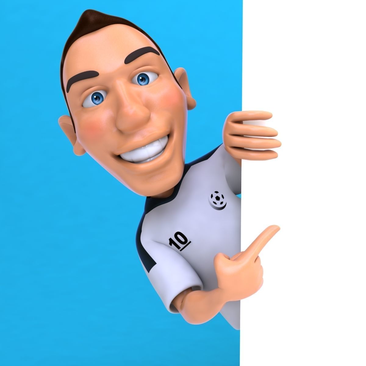 Fun football player  3D model_23
