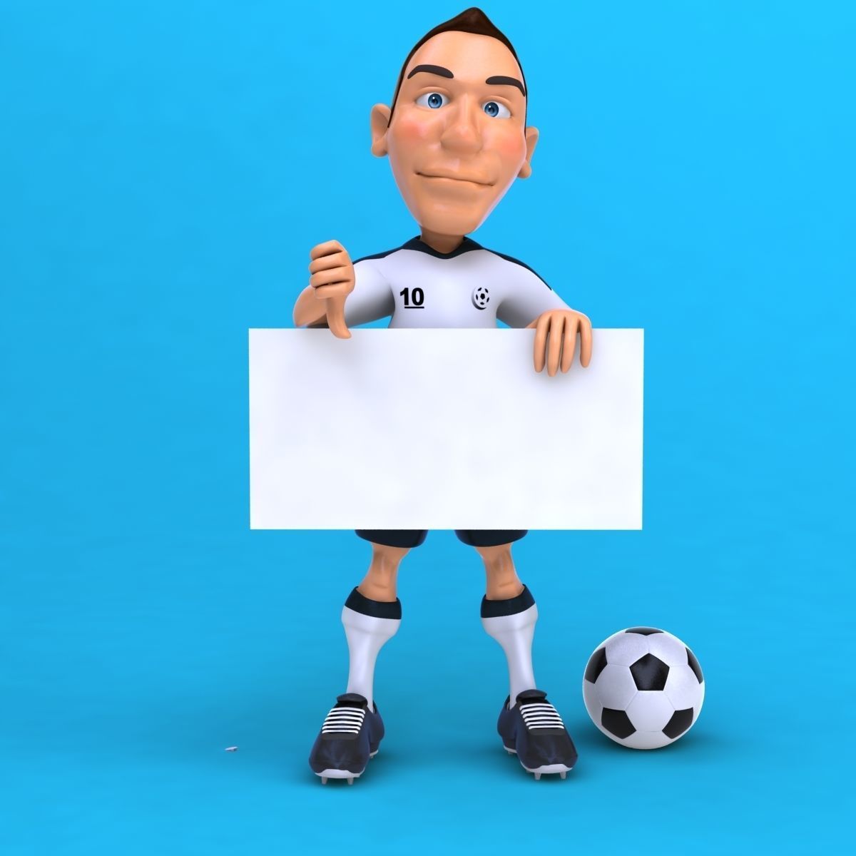Fun football player  3D model_29