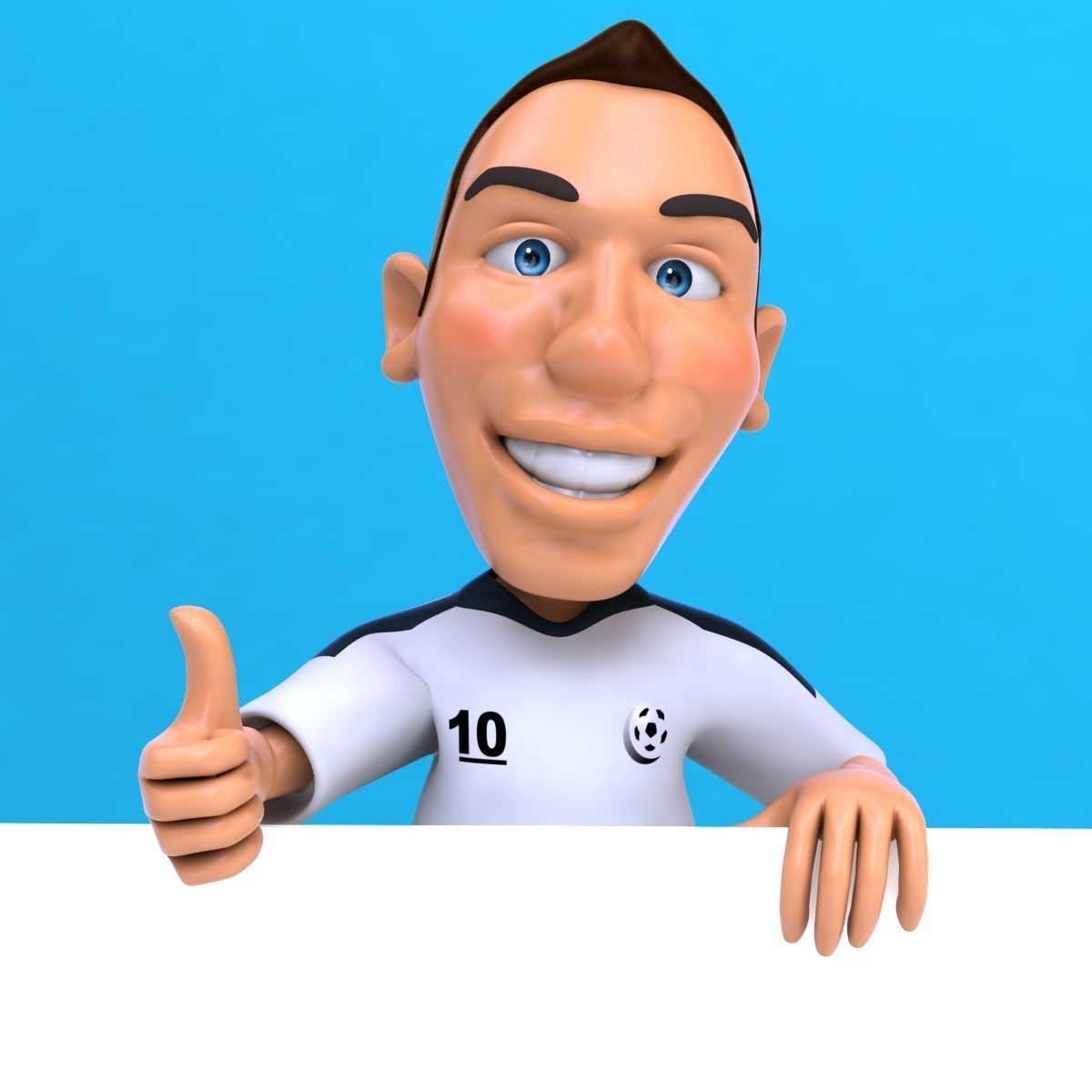 Fun football player  3D model_33