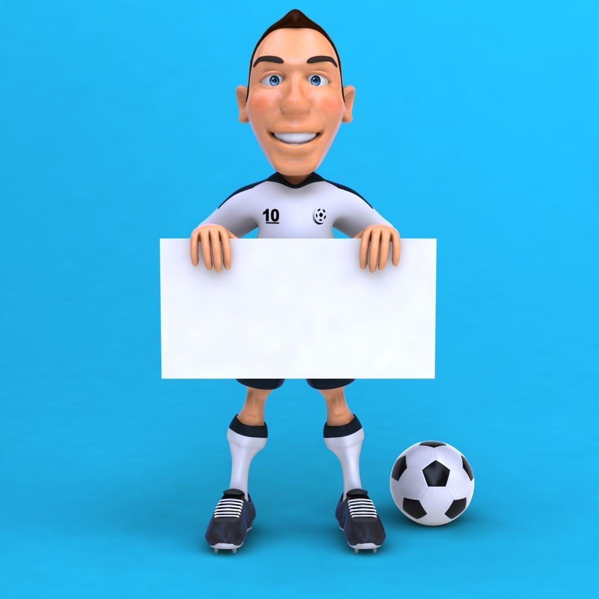 Fun football player  3D model_31