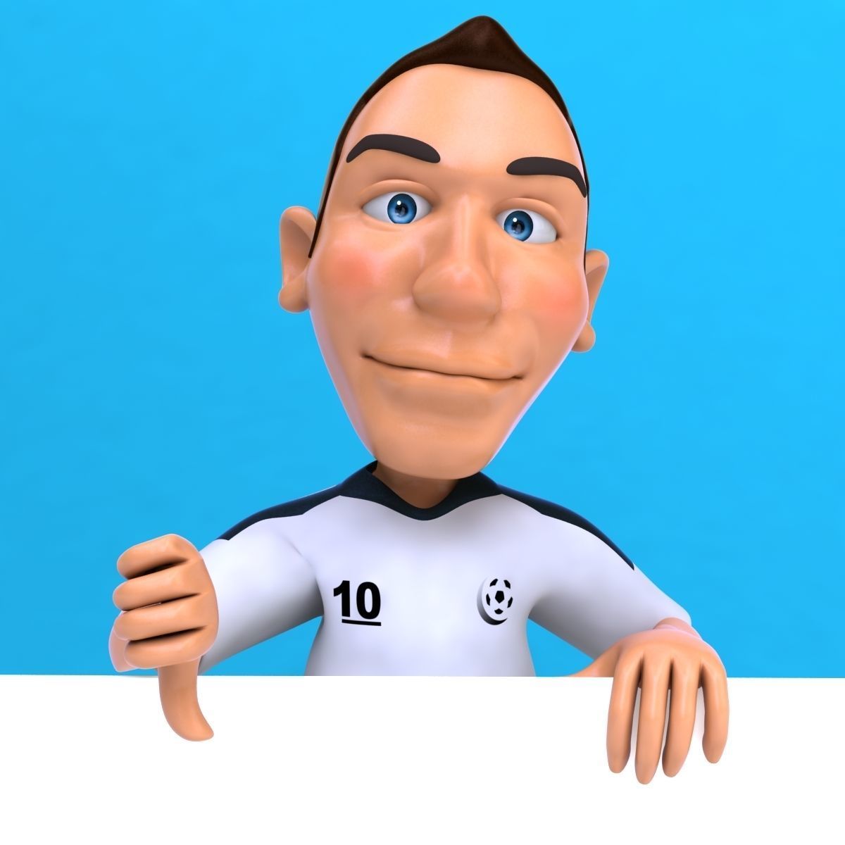 Fun football player  3D model_32