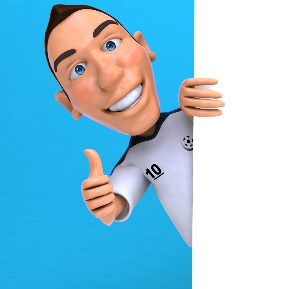 Fun football player  3D model_27