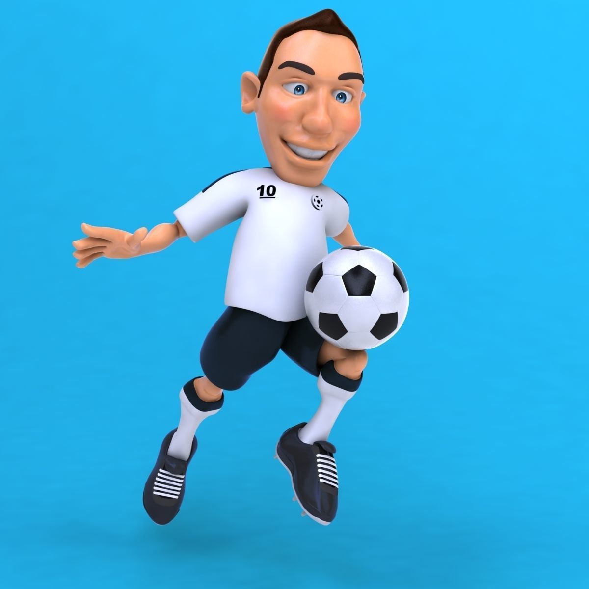 Fun football player  3D model_11