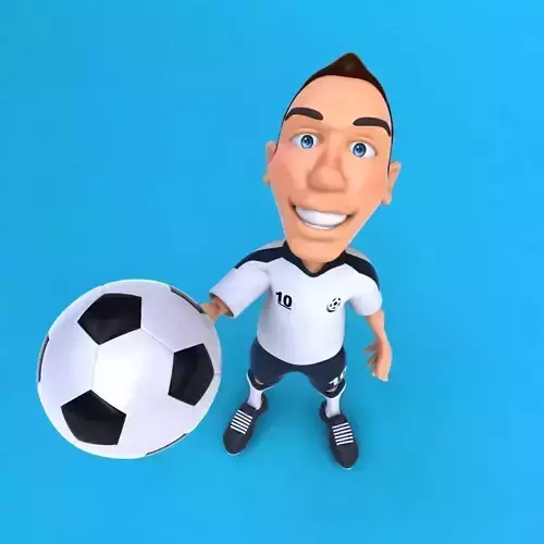 Fun football player  3D model