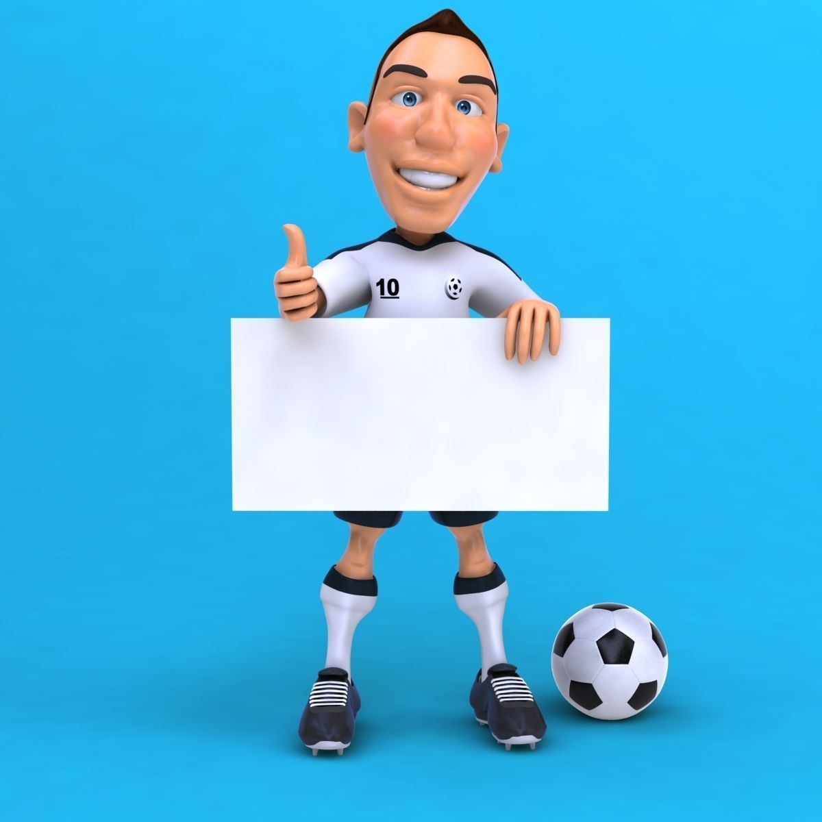 Fun football player  3D model_30