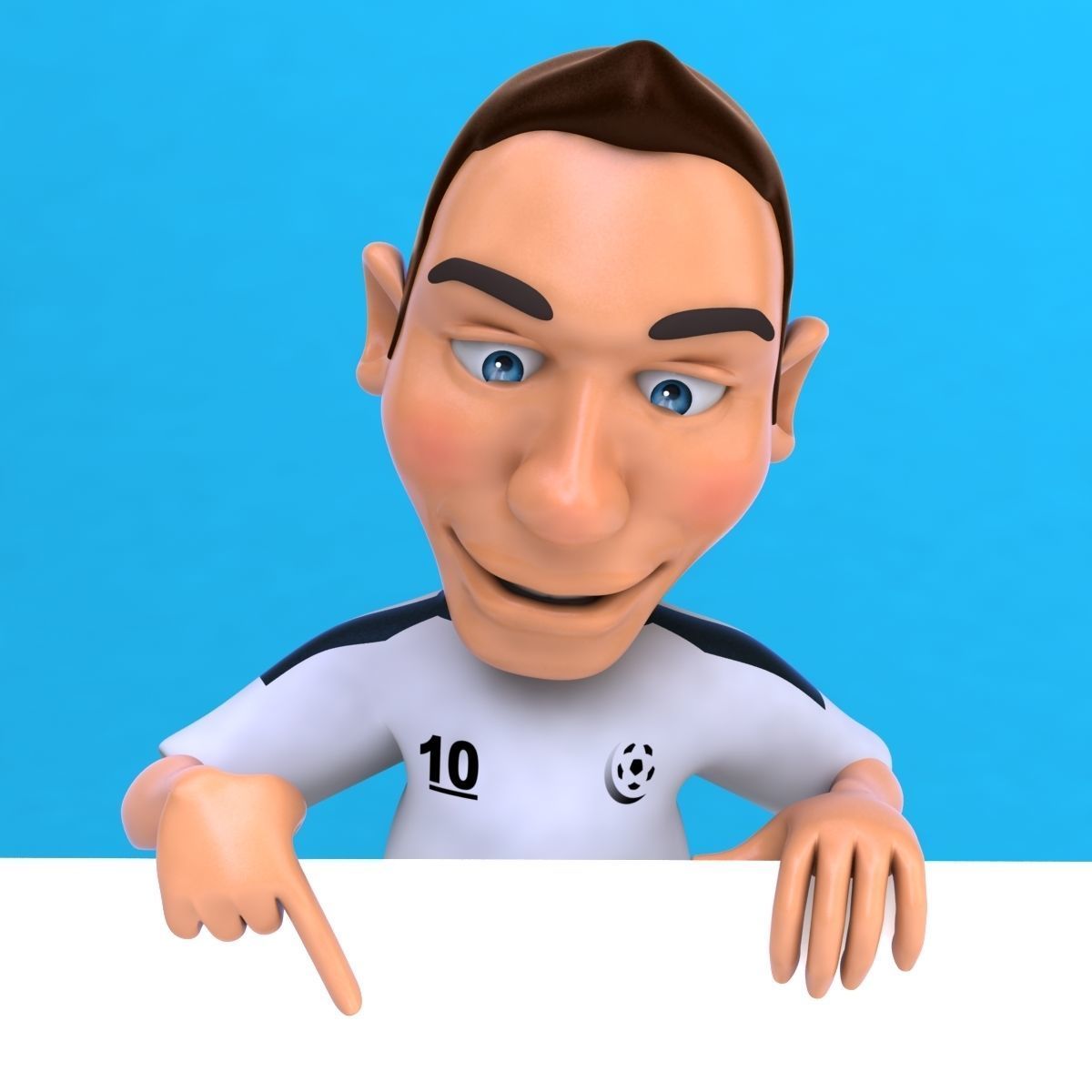 Fun football player  3D model_28