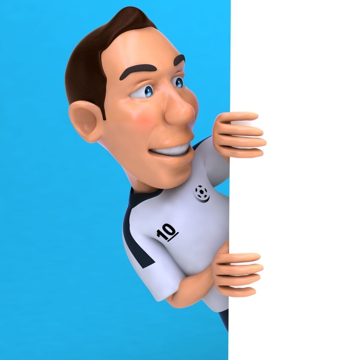 Fun football player  3D model_25