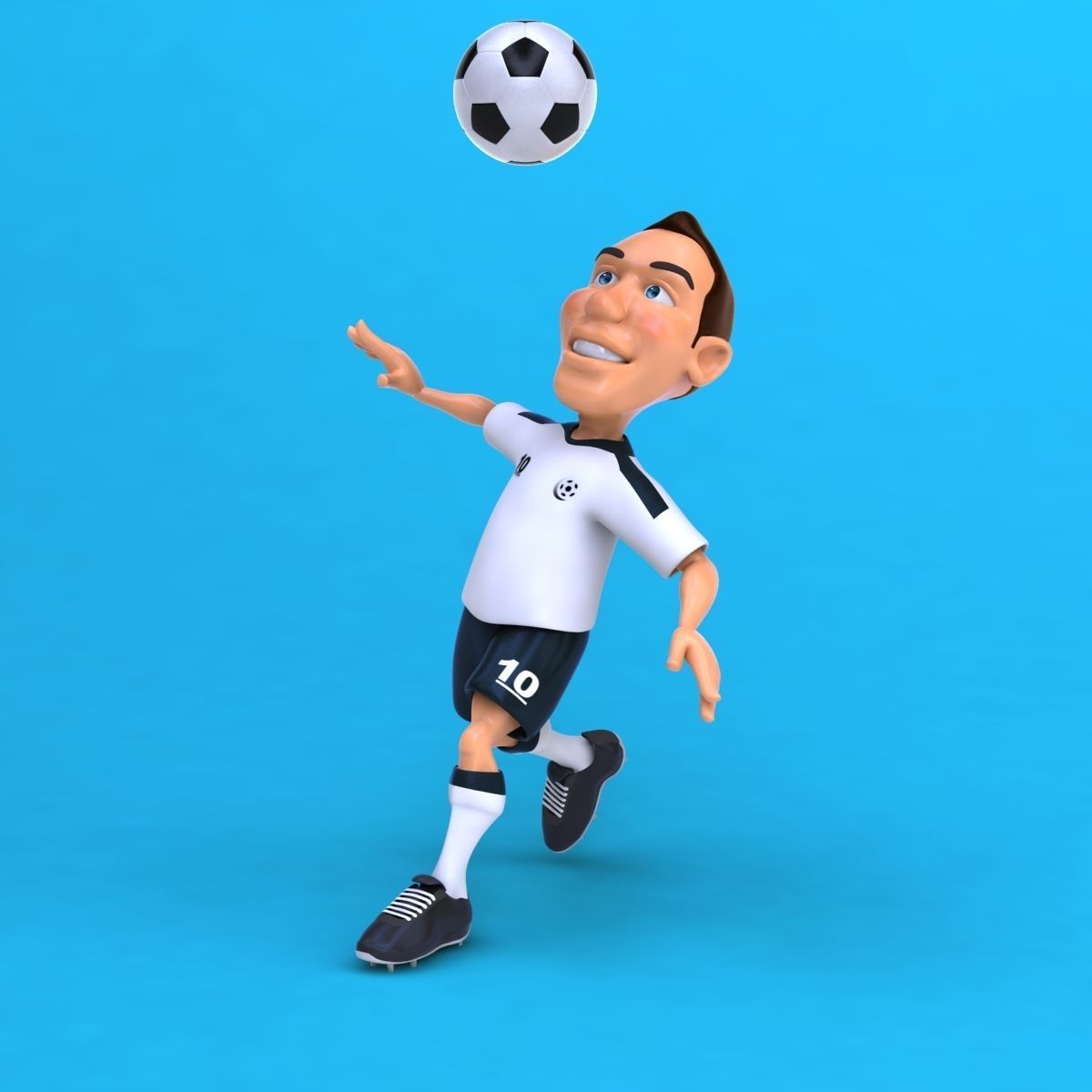 Fun football player  3D model_19