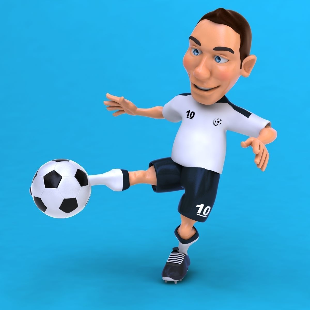 Fun football player  3D model_16