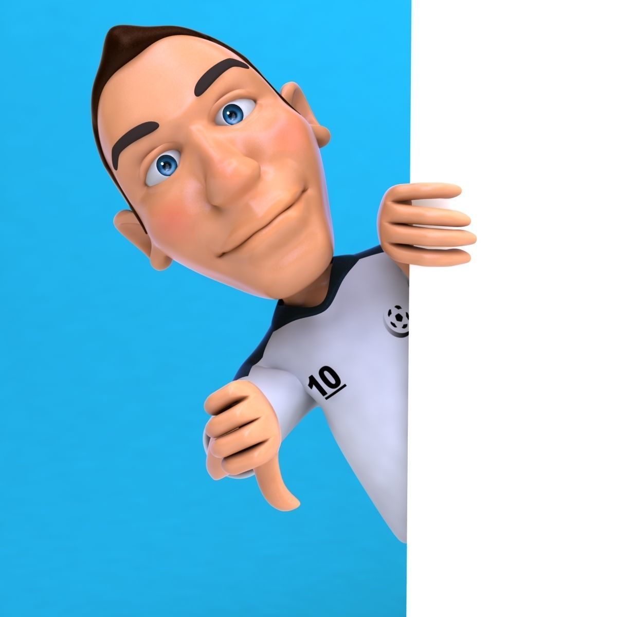 Fun football player  3D model_24