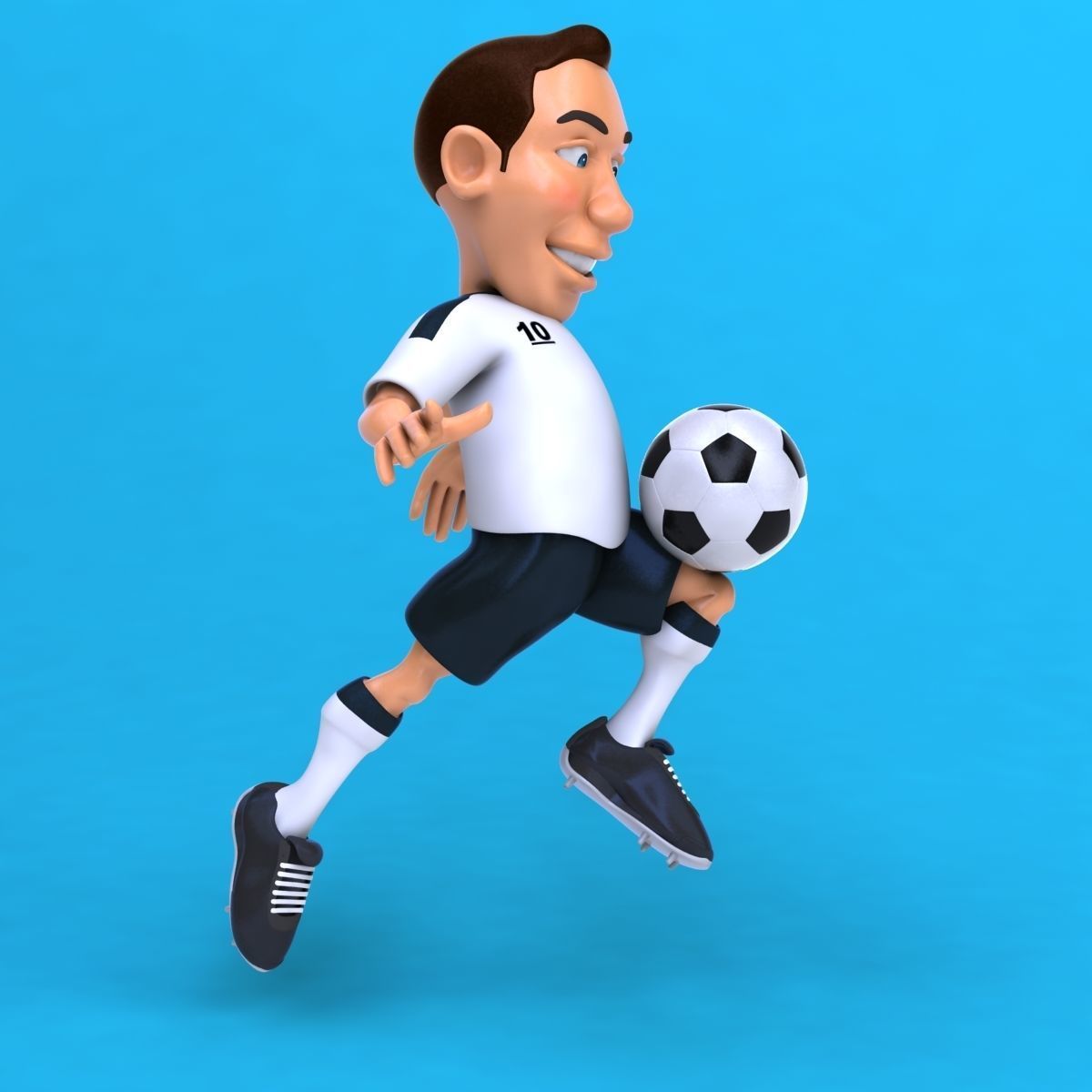 Fun football player  3D model_15