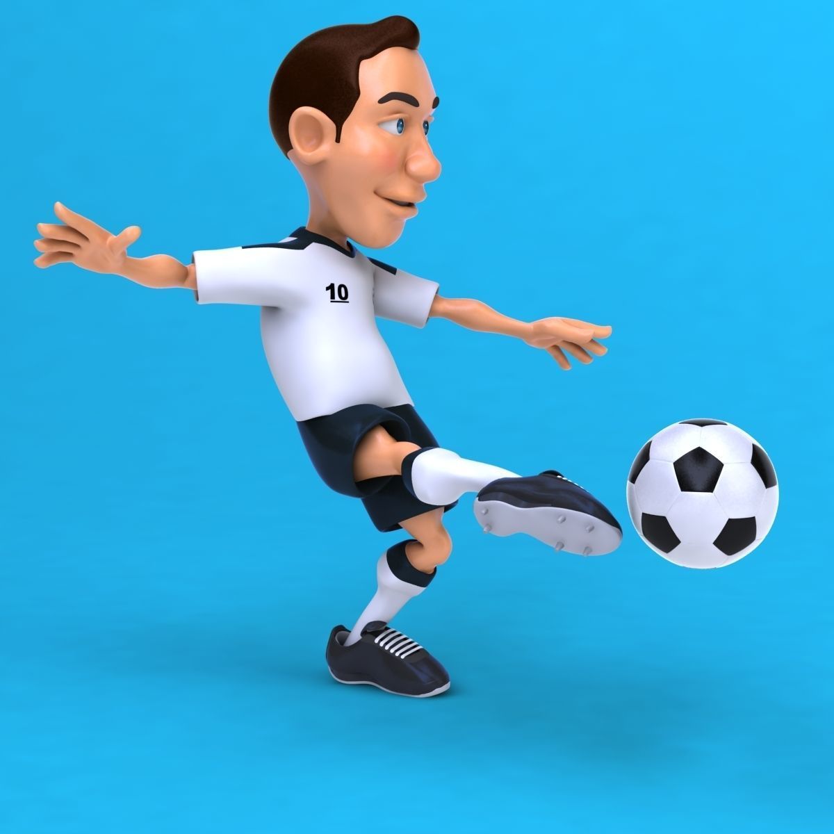 Fun football player  3D model_17