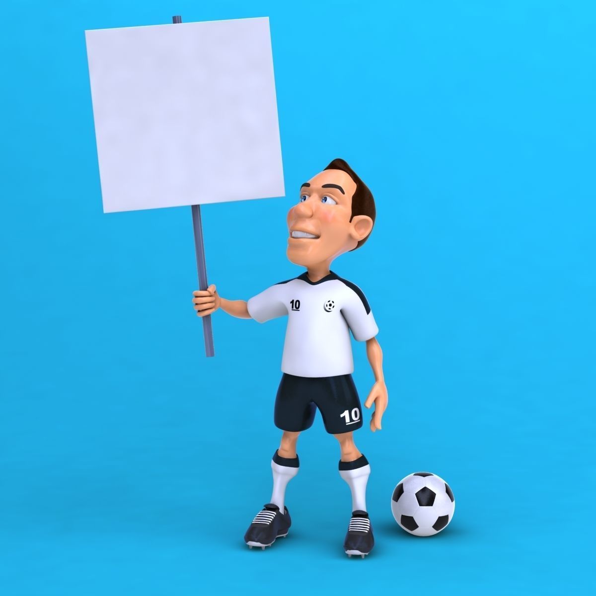 Fun football player  3D model_21