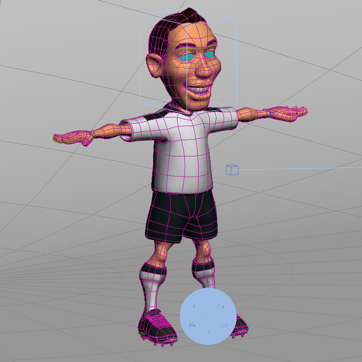 Fun football player  3D model_10