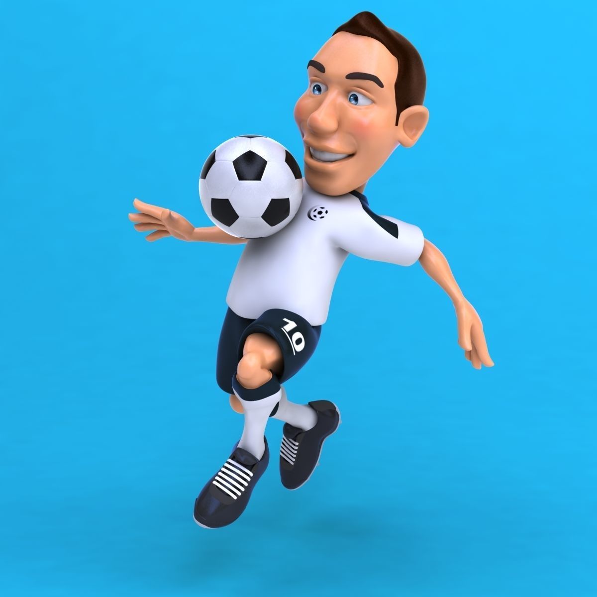 Fun football player  3D model_13