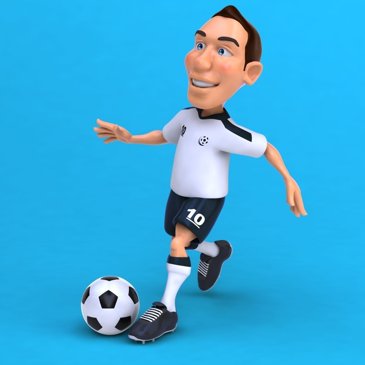 Fun football player  3D model_14