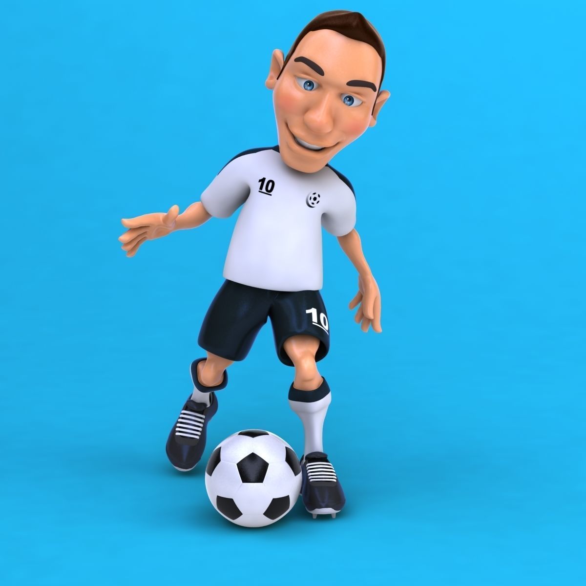 Fun football player  3D model_26