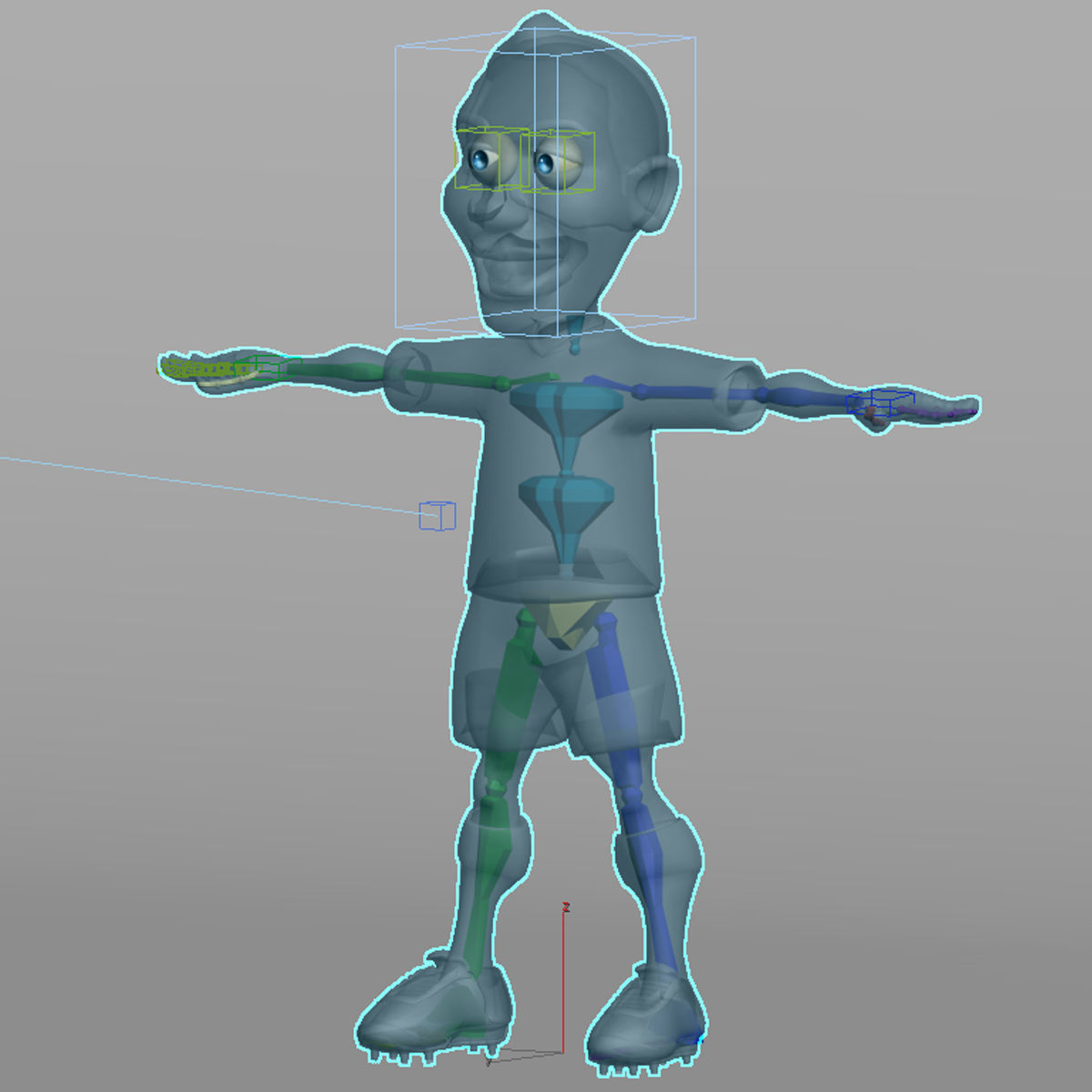 Fun football player  3D model_12