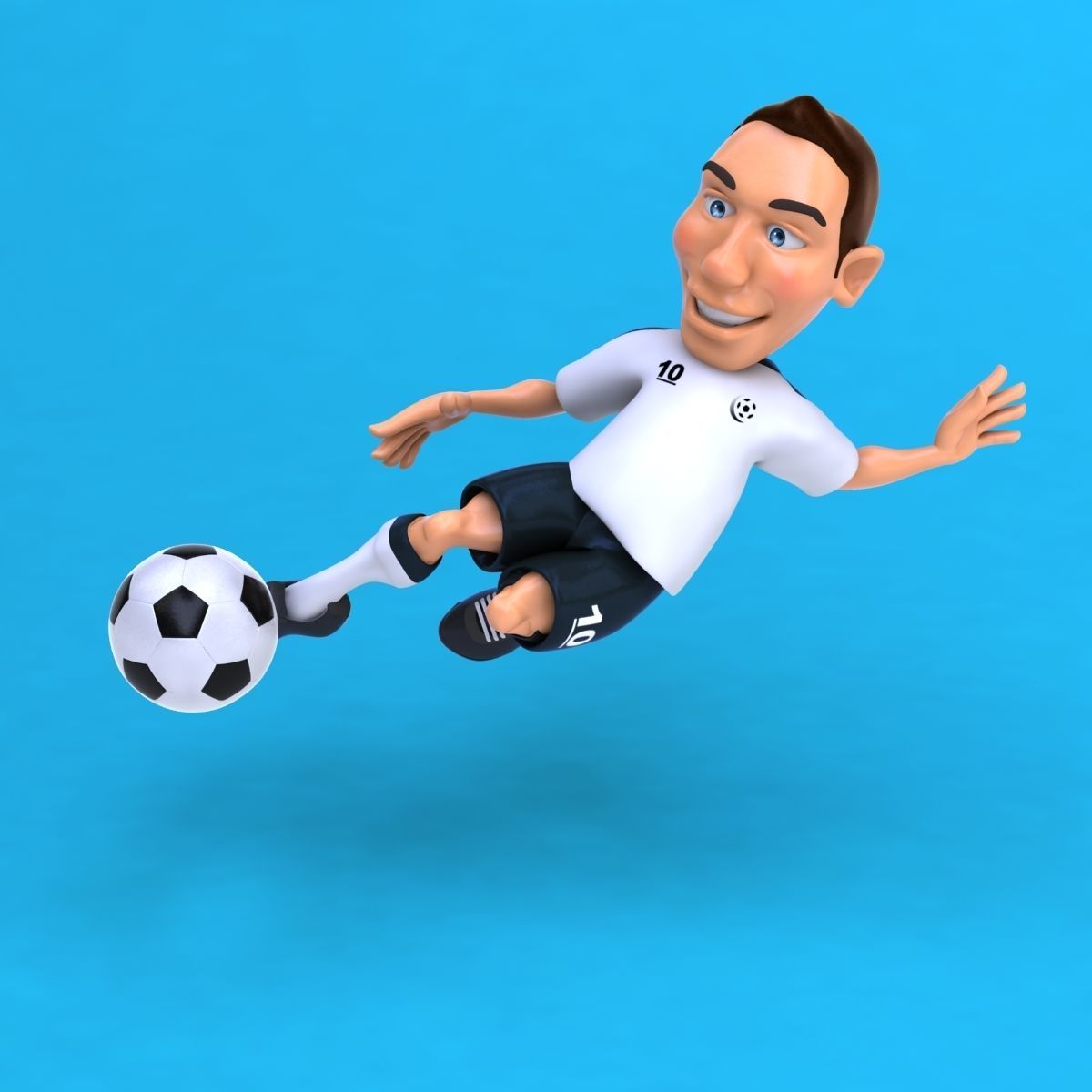 Fun football player  3D model_9