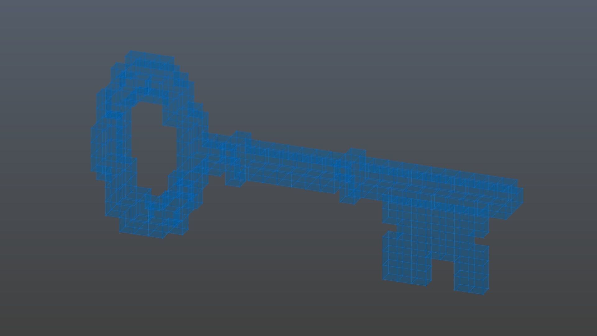 Classic Key voxel Low-poly 3D model_12