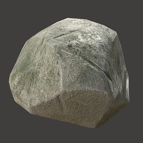 Dry Stone Low-poly 3D model_4