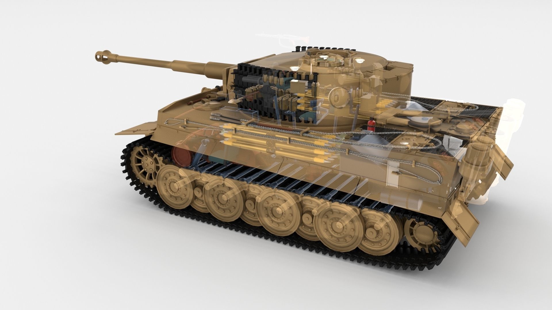 Eastern Front Armor Pack with Interior and Engine Bay v1 3D model_24