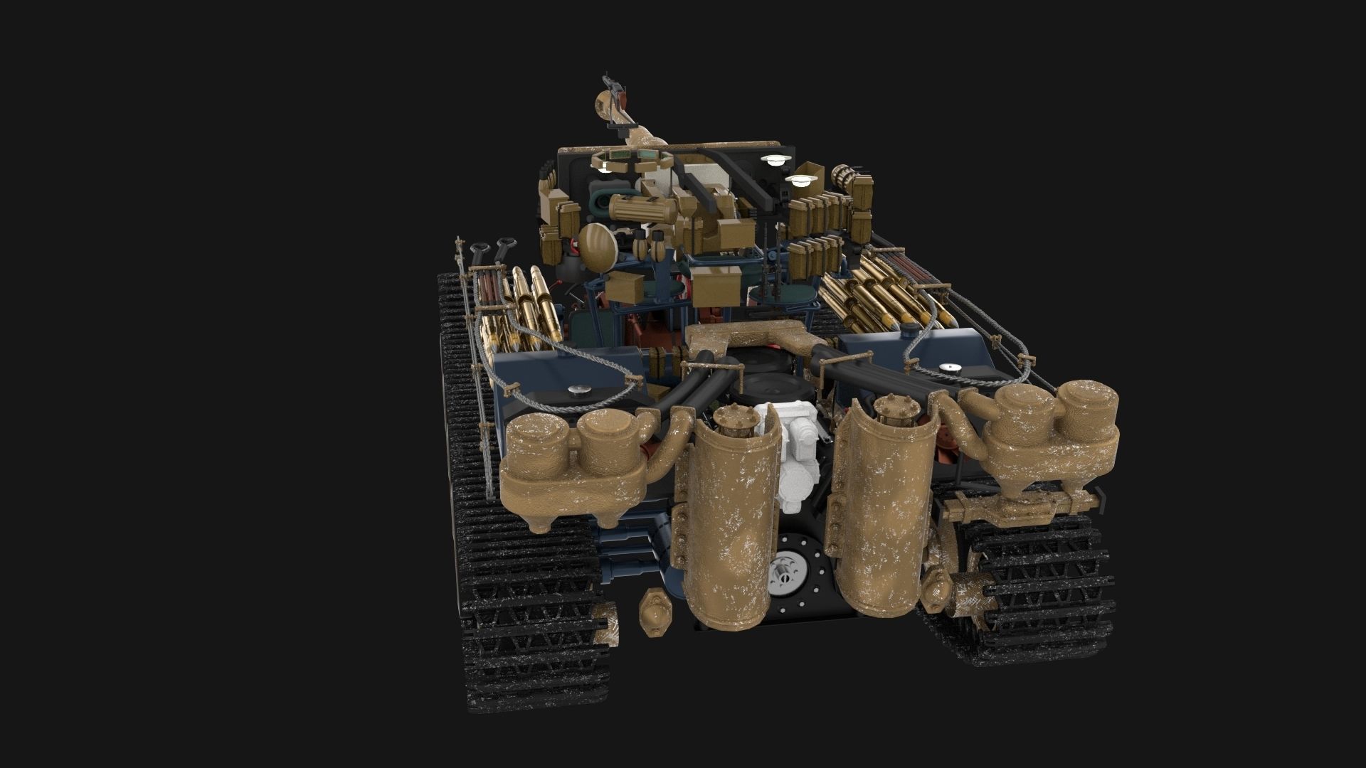 Eastern Front Armor Pack with Interior and Engine Bay v1 3D model_39